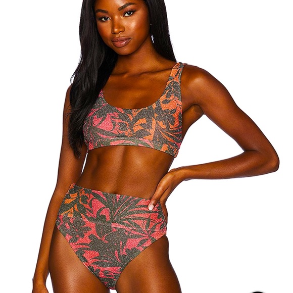 SALE‼️ ♡BNWT Designer Beach Riot™ SPARKLING ☆Hibiscus☆ Print Bikini♡ XS/XS♡ - Picture 3 of 6